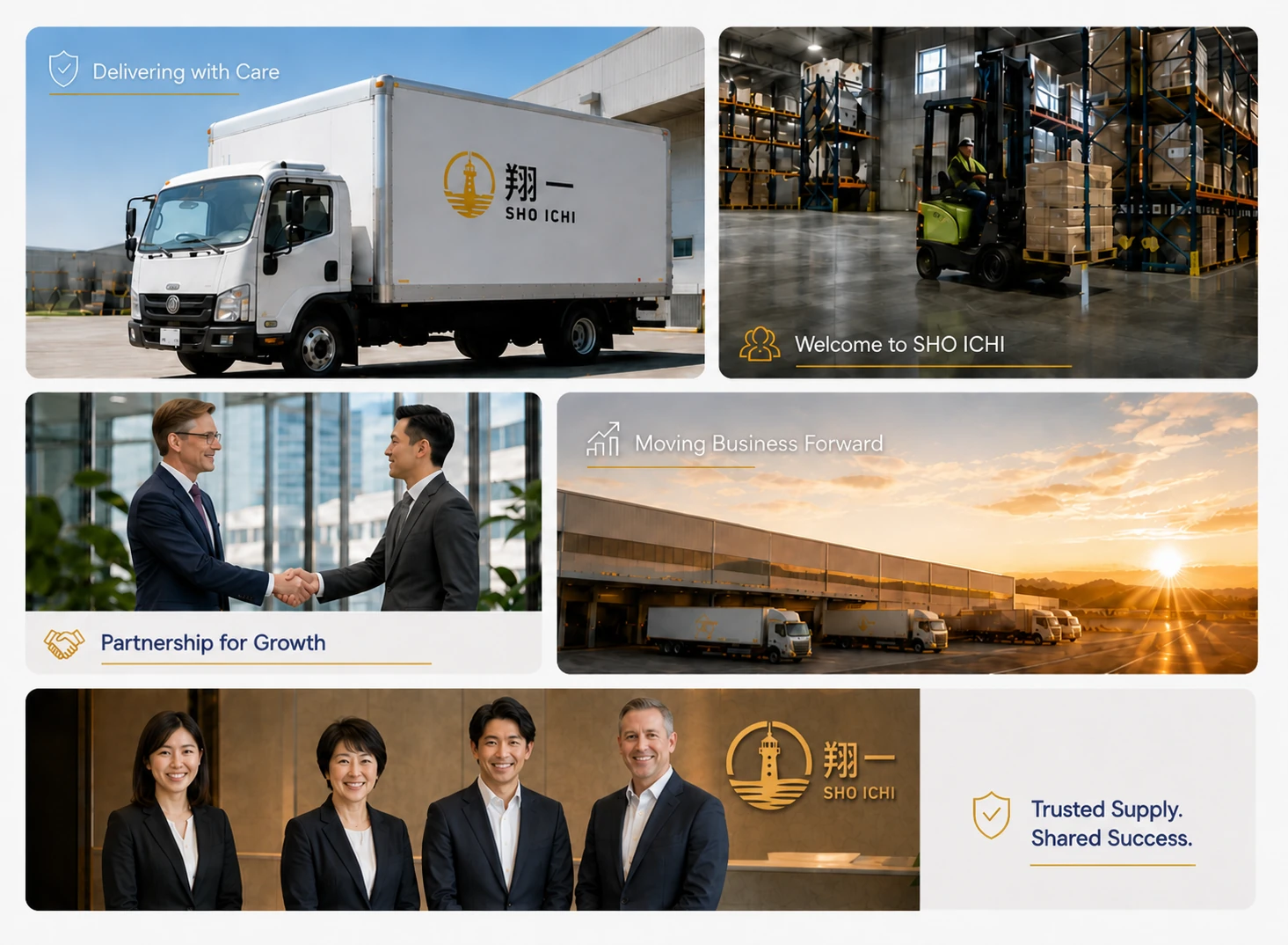 Sho Ichi delivery, warehouse operations, business partnership, logistics campus, and leadership team